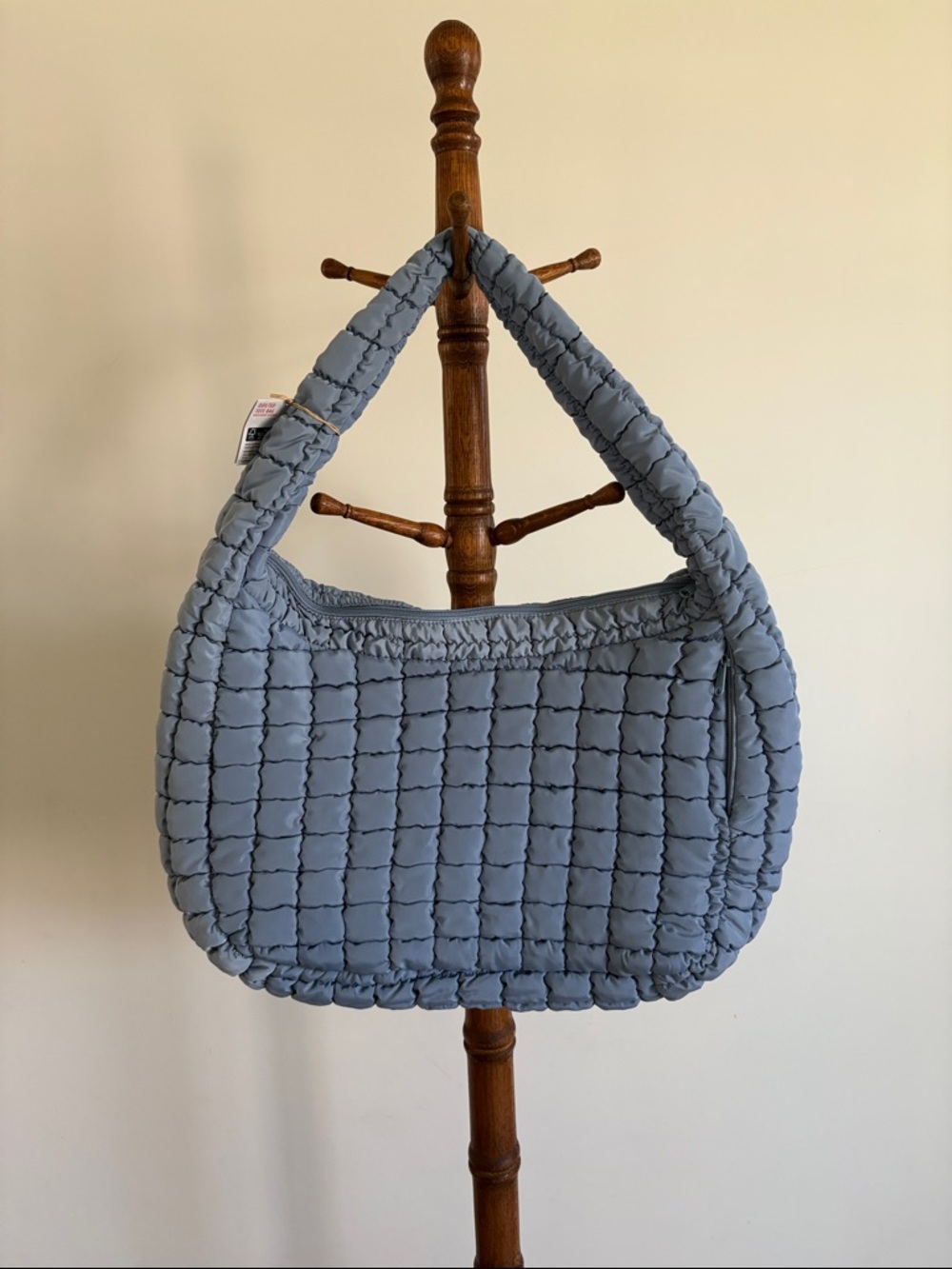 Light Blue Quilted Carryall Bag - Women's Casual Tote NWT